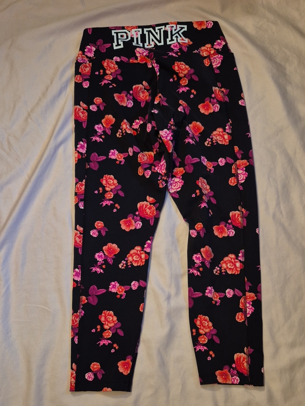 NWOT Floral Active Leggings - Black Floral - Picture 4 of 4